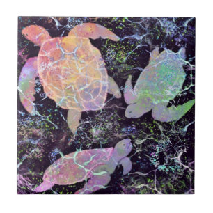 Water Turtle Ceramic Tile