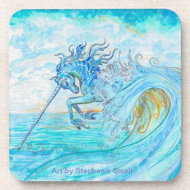 Water Unicorn Coasters (Front)