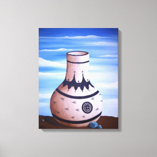 Water Vase & Turquoise Canvas Print