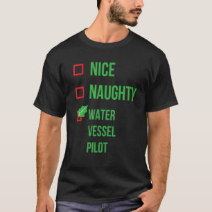 Water Vessel Pilot Funny Pajama Christmas T-Shirt