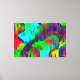 "Water Wall" Stretched Canvas 3 Stacked 60" x 40" Print