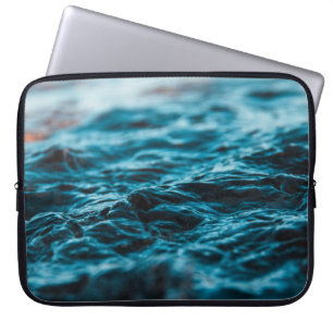 WATER WAVE IN CLOSE UP PHOTOGRAPHY LAPTOP SLEEVE