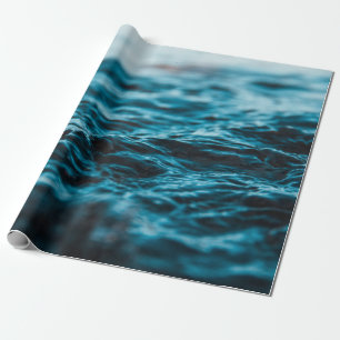 WATER WAVE IN CLOSE UP PHOTOGRAPHY WRAPPING PAPER
