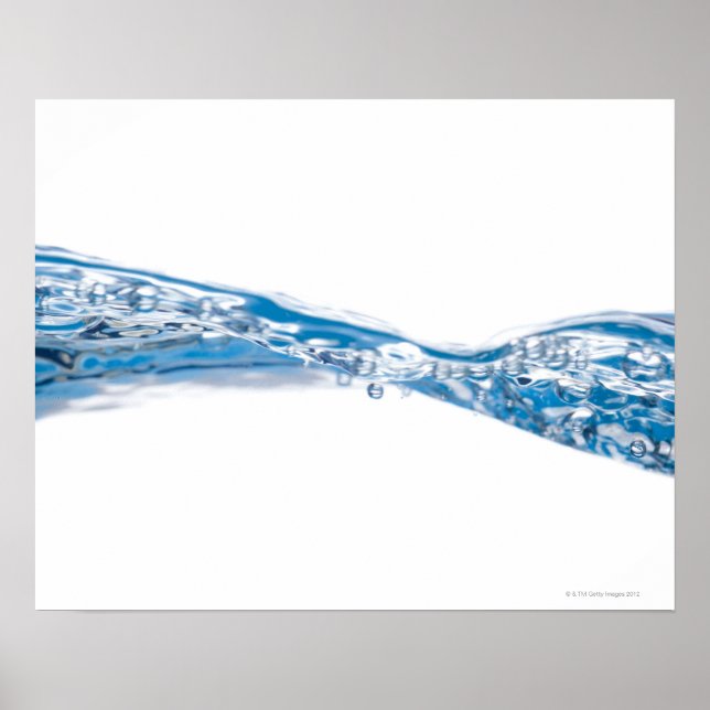 Water waves and bubbles poster (Front)