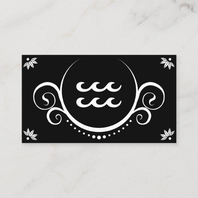 water waves aquarius sophistications business card (Front)