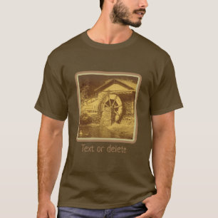Water Wheel Duck Pond Vintage Personalised T-Shirt