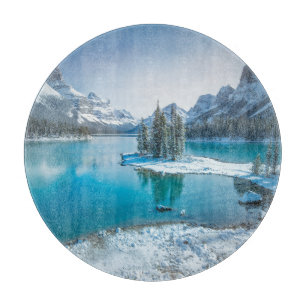 Water Winter Jasper National Park, Canada Cutting Board