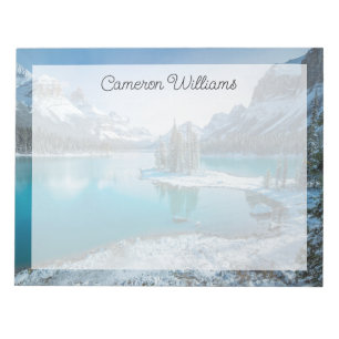 Water Winter Jasper National Park, Canada Notepad