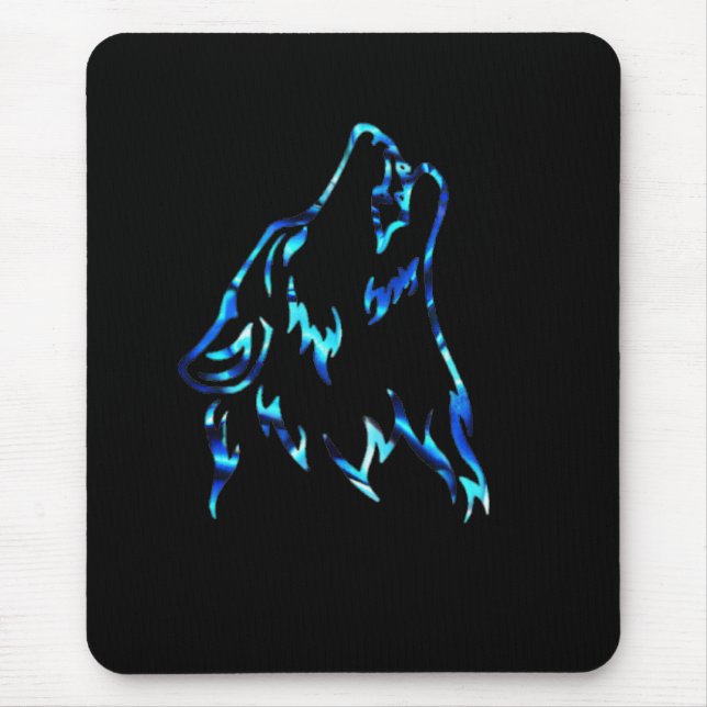 water wolf mouse pad (Front)