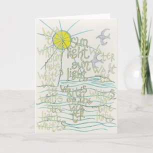 Water writes sunlight writes card
