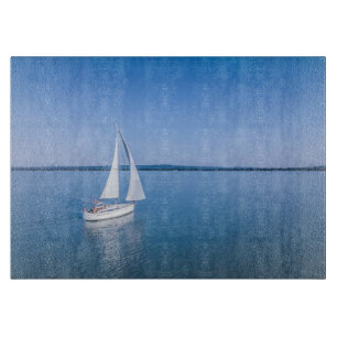 Water   Yacht at Lake Balaton Lake Hungary Cutting Board