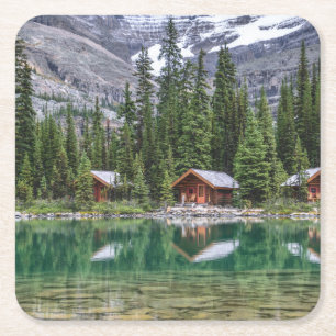 Water   Yoho National Park Canada Square Paper Coaster