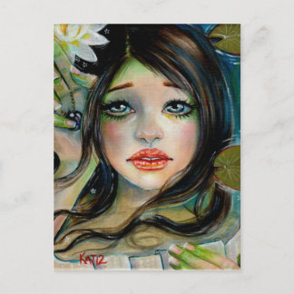 Waterbabe and the black pearl postcard