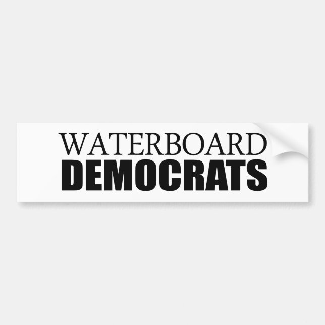 Waterboard Democrats Bumper Sticker (Front)