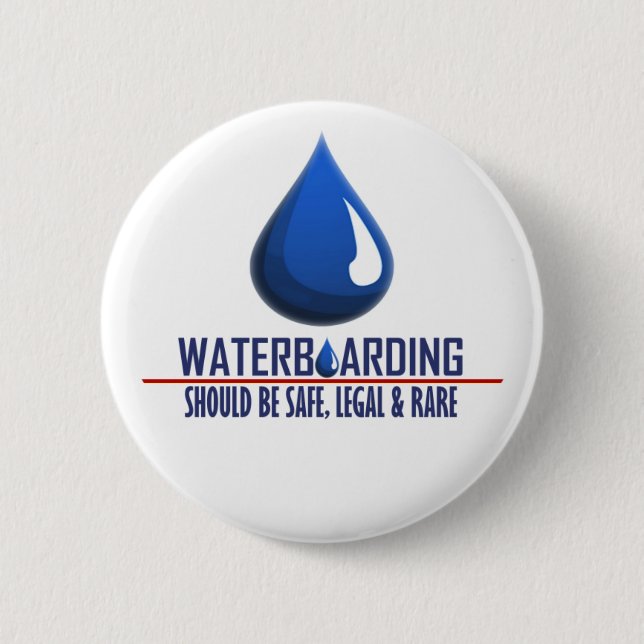 Waterboarding 6 Cm Round Badge (Front)