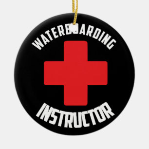 Waterboarding Instructor Ceramic Tree Decoration
