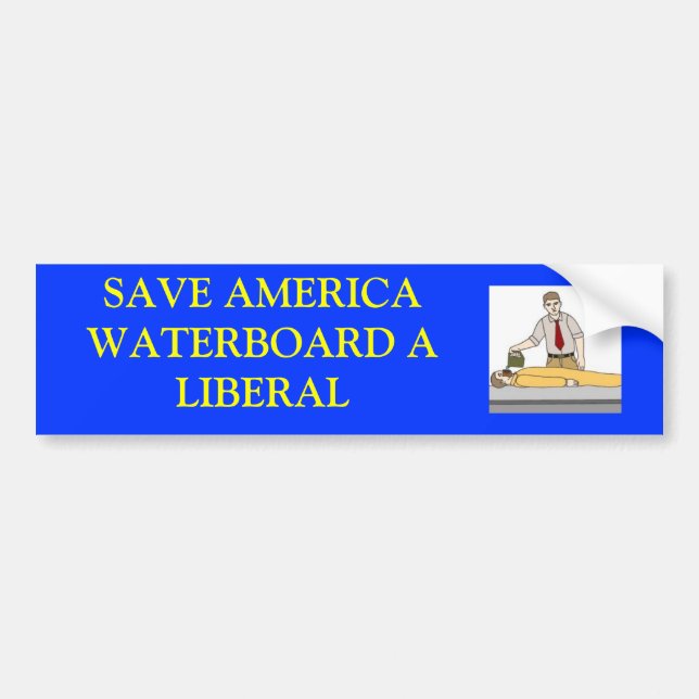 waterboardingaliberal, SAVE AMERICAWATERBOARD A... Bumper Sticker (Front)