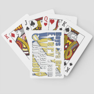 Waterboy Volleyball in Blue and Yellow Playing Cards