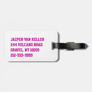 Waterboy Volleyball in Pink Luggage Tag