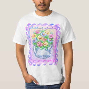 Watercan Flowers  T-Shirt