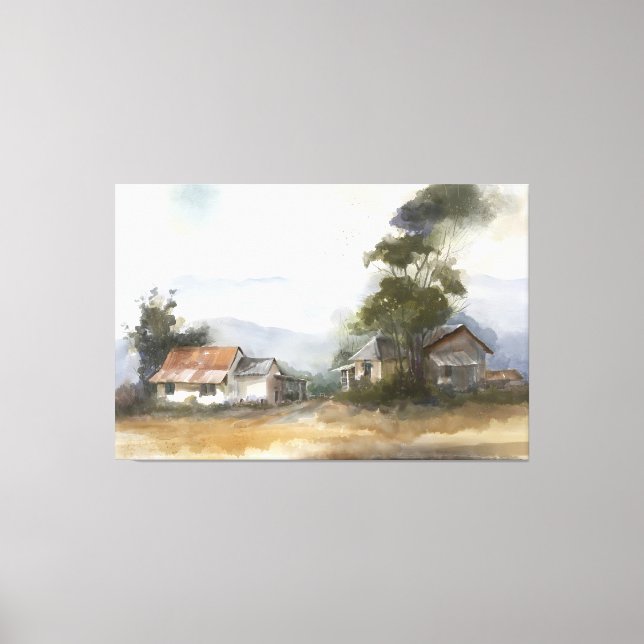 Waterccolor Landscape 1 Canvas Print (Front)
