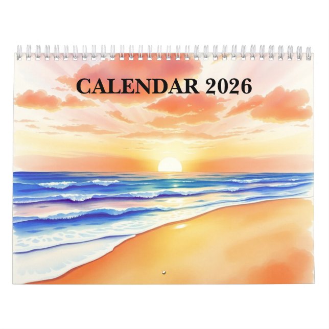 Watercolor 2025 Wall Calendar  (Cover)