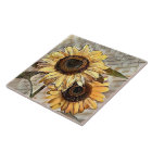 Watercolor 2 Glossy Sunflowers Elegant Collection