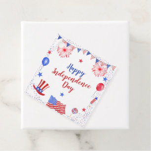 Watercolor 4th of July Independence Day Party Favour Tags