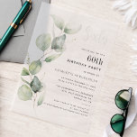 Watercolor 60th Birthday Party Eucalyptus Vellum Invitations<br><div class="desc">It could be surprise party or another special decade achieved. This 60th birthday party invitation featuring eucalyptus greenery design with modern popular typography can easily be edited to suit any birthday or anniversary celebration. You can change the wording,  birthday details and the background colour by clicking the "Personalise" button.</div>
