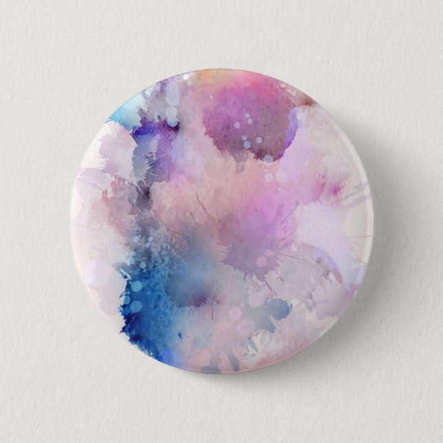 Watercolor 6 Cm Round Badge (Front)