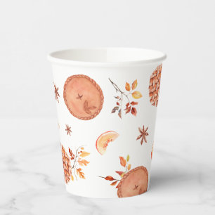 Watercolor A Cutie Pie Is On The Way Baby Shower Paper Cups