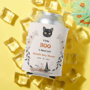 Watercolor A Little Boo Halloween Baby Shower Can Cooler