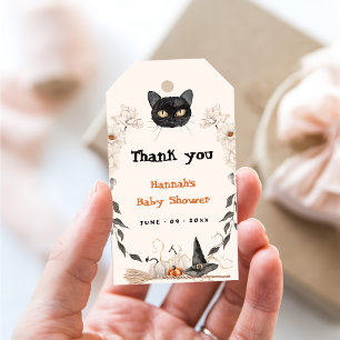 Watercolor A Little Boo Halloween Baby Shower Gift Tags