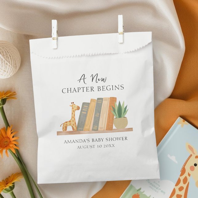 Watercolor A New Chapter Begins Baby Shower Favour Bags (Creator Uploaded)