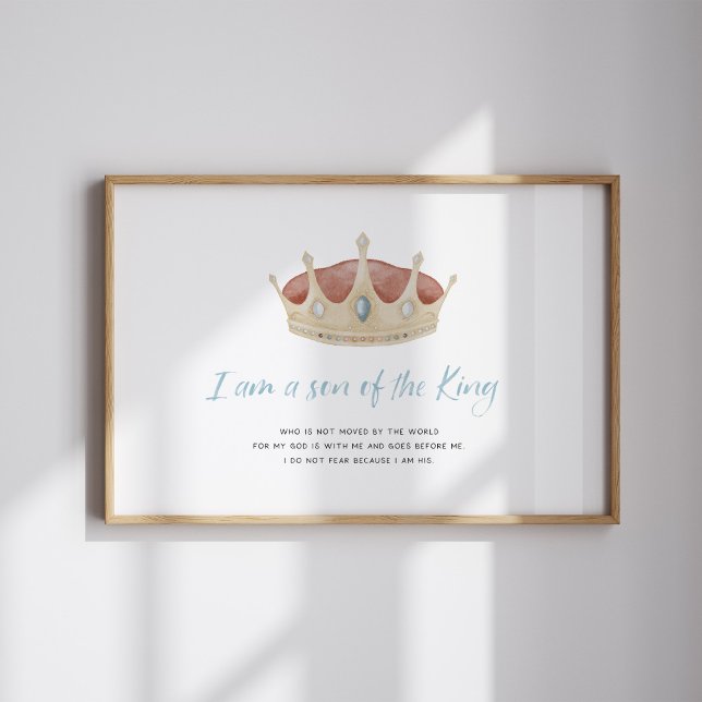 Watercolor a son of God with crown poster (Creator Uploaded)