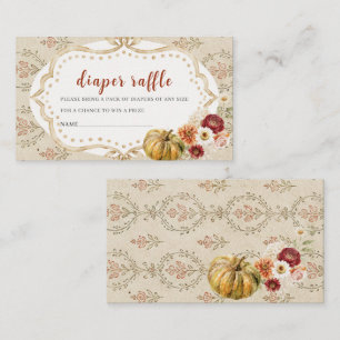 Watercolor a sweet little pumpkin baby shower dia Enclosure Card