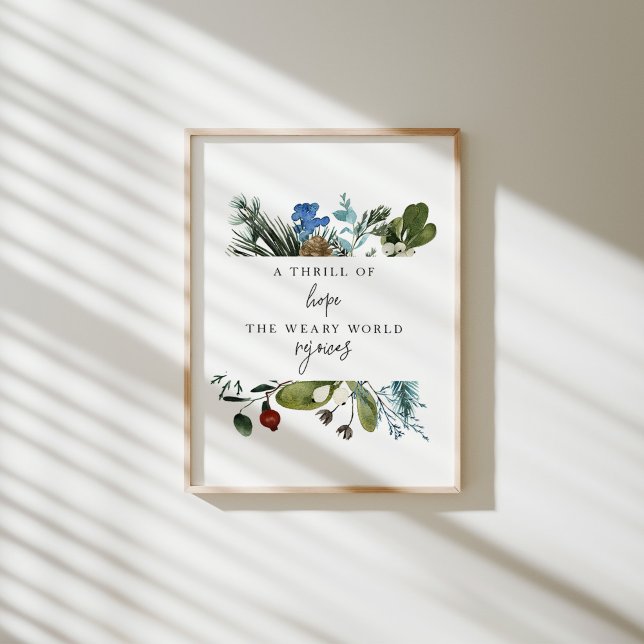 Watercolor a thrill of Hope Christmas poster (Creator Uploaded)