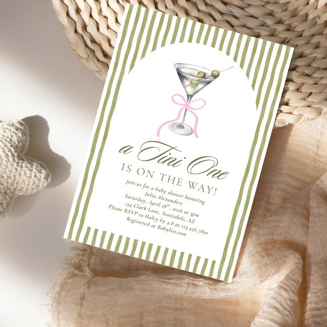 Watercolor a Tini One Baby Shower Invitation (Creator Uploaded)