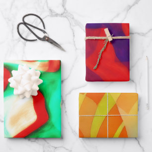 Watercolor Abstract Art Wrapping Paper Colourful