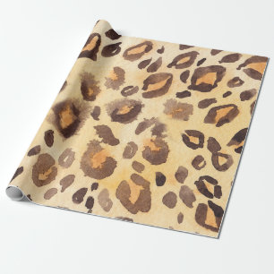 Watercolor abstract background of leopard skin imi wrapping paper