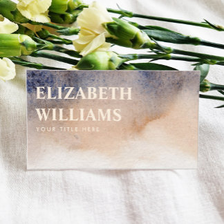 Watercolor Abstract Beige-Blue  Business Card