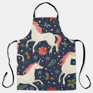 Watercolor abstract blue triangles seamless backgr apron