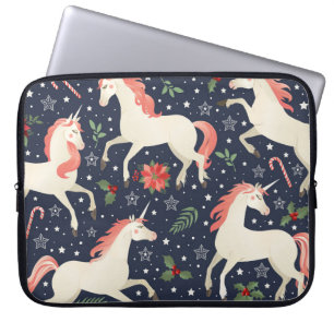 Watercolor abstract blue triangles seamless backgr laptop sleeve