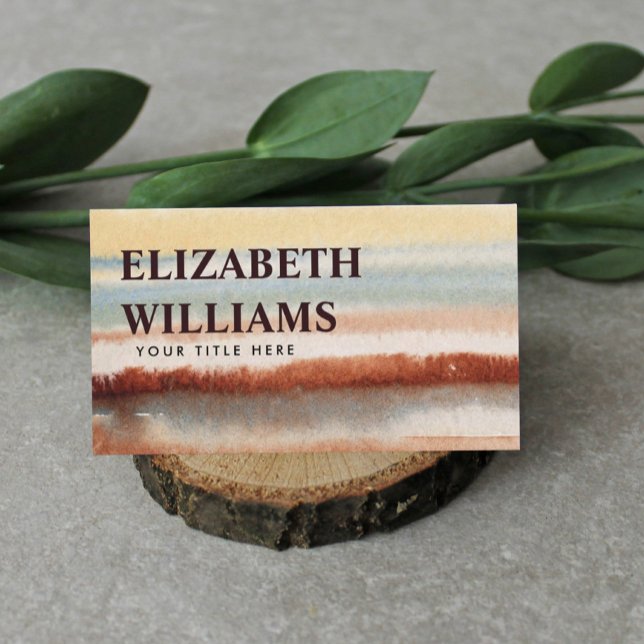 Watercolor Abstract Boho  Business Card (Creator Uploaded)