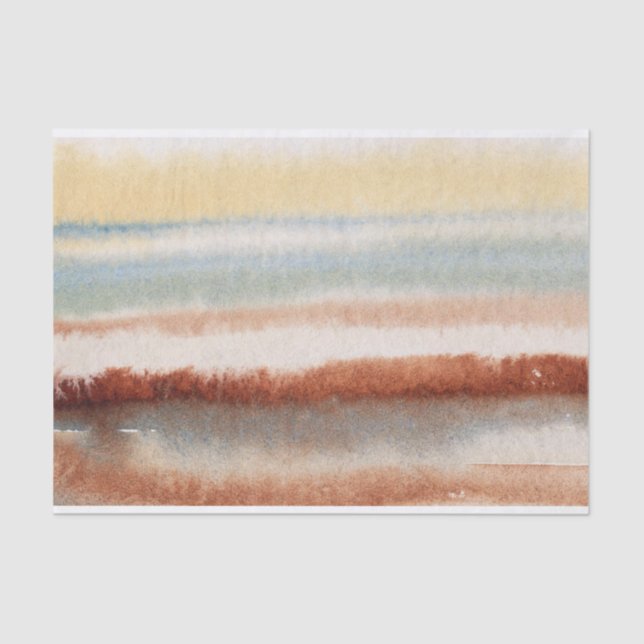 Watercolor Abstract Boho  Tissue Paper (Front)