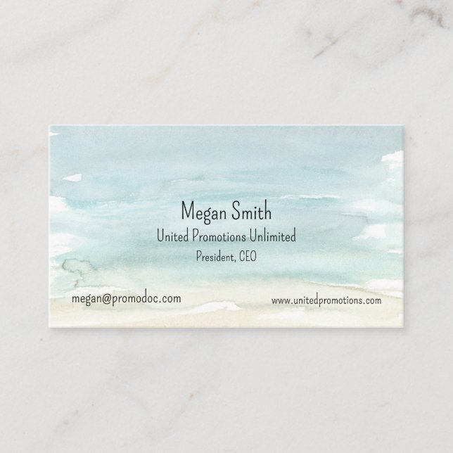 Watercolor Abstract Business Card (Front)
