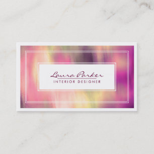 Watercolor Abstract Cool Elegant Artist Vintage Business Card