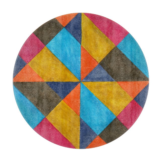 Watercolor abstract creative design. cutting board (Front)