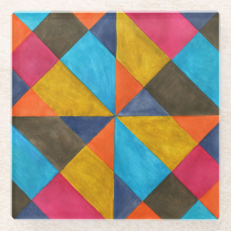 Watercolor abstract creative design. glass coaster