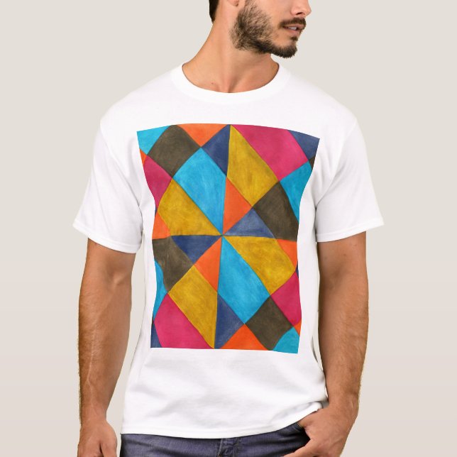 Watercolor abstract creative design. T-Shirt (Front)